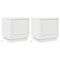 vidaXL Bedside Cabinets with LED Lights 2 pcs White 44x34,5x45 cm