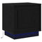 vidaXL Bedside Cabinet with LED Lights Black Oak 44x34,5x45 cm