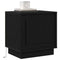 vidaXL Bedside Cabinets with LED Lights 2 pcs Black Oak 44x34,5x45 cm