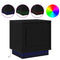 vidaXL Bedside Cabinets with LED Lights 2 pcs Black Oak 44x34,5x45 cm
