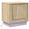 vidaXL Bedside Cabinet with LED Lights Sonoma Oak 44x34,5x45 cm