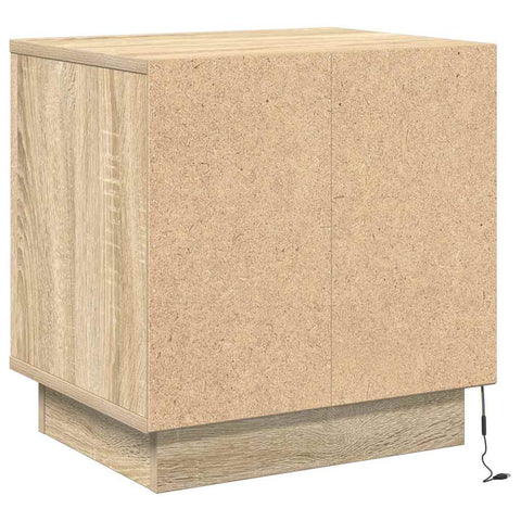 vidaXL Bedside Cabinets with LED Lights 2 pcs Sonoma Oak 44x34,5x45 cm