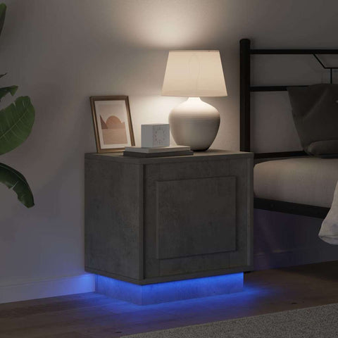 vidaXL Bedside Cabinet with 2 pcs Concrete grey 44 x 34.5 x 45 cm