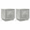 vidaXL Bedside Cabinets with LED Lights 2 pcs Concrete Grey 44x34,5x45 cm