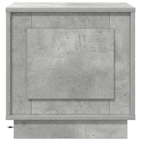 vidaXL Bedside Cabinets with LED Lights 2 pcs Concrete Grey 44x34,5x45 cm