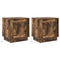 vidaXL Bedside Cabinets with LED Lights 2 pcs Smoked Oak 44x34,5x45 cm