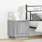 vidaXL Bedside Cabinet with LED Lights Grey Sonoma 44x34,5x45 cm