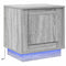 vidaXL Bedside Cabinet with LED Lights Grey Sonoma 44x34,5x45 cm