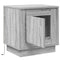 vidaXL Bedside Cabinet with LED Lights Grey Sonoma 44x34,5x45 cm