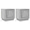 vidaXL Bedside Cabinets with LED Lights 2 pcs Grey Sonoma 44x34,5x45 cm