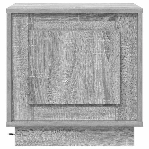 vidaXL Bedside Cabinets with LED Lights 2 pcs Grey Sonoma 44x34,5x45 cm