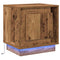 vidaXL Bedside Cabinet with LED Lights Old Wood 44x34,5x45 cm
