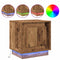 vidaXL Bedside Cabinet with LED Lights Old Wood 44x34,5x45 cm