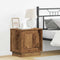 vidaXL Bedside Cabinets with LED Lights 2 pcs Old Wood 44x34,5x45 cm
