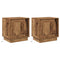 vidaXL Bedside Cabinets with LED Lights 2 pcs Old Wood 44x34,5x45 cm