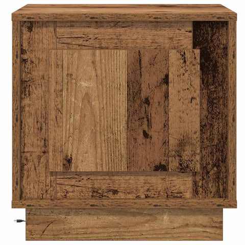 vidaXL Bedside Cabinets with LED Lights 2 pcs Old Wood 44x34,5x45 cm
