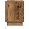 vidaXL Bedside Cabinets with LED Lights 2 pcs Old Wood 44x34,5x45 cm