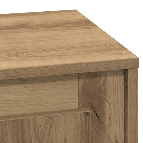 vidaXL Bedside Cabinet with LED Lights Artisan Oak 44x34,5x45 cm