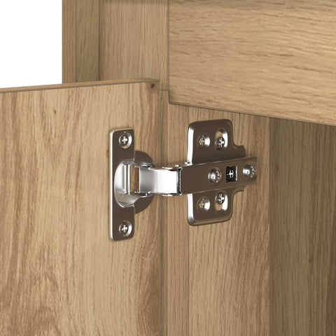 vidaXL Bedside Cabinet with LED Lights Artisan Oak 44x34,5x45 cm