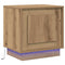 vidaXL Bedside Cabinet with LED Lights Artisan Oak 44x34,5x45 cm