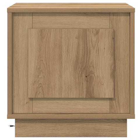 vidaXL Bedside Cabinet with LED Lights Artisan Oak 44x34,5x45 cm