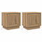vidaXL Bedside Cabinets with LED Lights 2 pcs Artisan Oak 44x34.5x45 cm