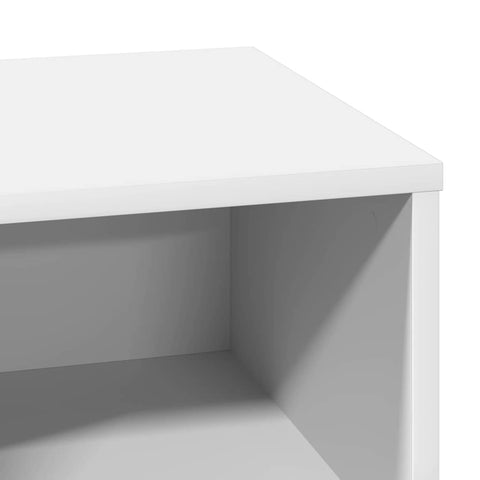 vidaXL Bedside Cabinet with LED White 50x34,5x50 cm