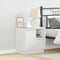 vidaXL Bedside Cabinet with LED White 50x34,5x50 cm