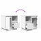 vidaXL Bedside Cabinet with LED White 50x34,5x50 cm