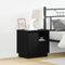 vidaXL Bedside Cabinet with LED Black Oak 50x34,5x50 cm