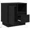 vidaXL Bedside Cabinet with LED Black Oak 50x34,5x50 cm