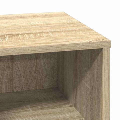 vidaXL Bedside Cabinet with LED Sonoma Oak 50x34,5x50 cm