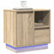 vidaXL Bedside Cabinet with LED Sonoma Oak 50x34,5x50 cm