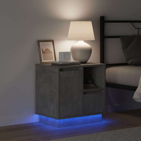 vidaXL Bedside Cabinet Concrete grey 50 x 34.5 x 50 cm Engineered wood
