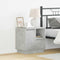 vidaXL Bedside Cabinet with LED Concrete Grey 50x34.5x50 cm