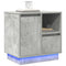 vidaXL Bedside Cabinet with LED Concrete Grey 50x34.5x50 cm