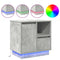 vidaXL Bedside Cabinet with LED Concrete Grey 50x34.5x50 cm
