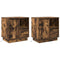 vidaXL Bedside Cabinets with LED Lights 2 pcs Smoked Oak 50x34,5x50 cm