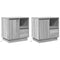 vidaXL Bedside Cabinets with LED 2 pcs Grey Sonoma 50x34,5x50 cm