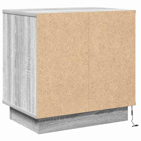 vidaXL Bedside Cabinets with LED 2 pcs Grey Sonoma 50x34,5x50 cm