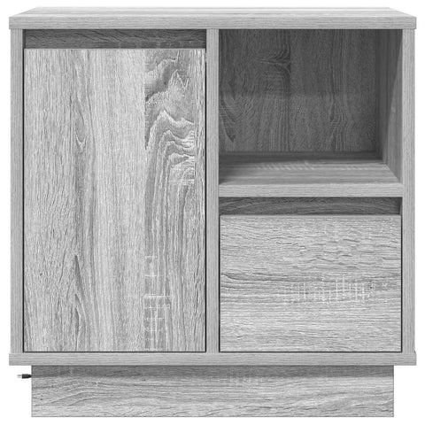 vidaXL Bedside Cabinets with LED 2 pcs Grey Sonoma 50x34,5x50 cm