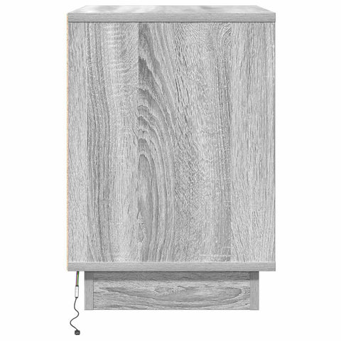 vidaXL Bedside Cabinets with LED 2 pcs Grey Sonoma 50x34,5x50 cm