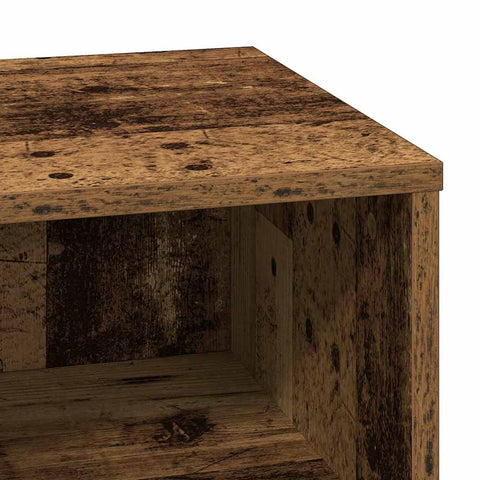 vidaXL Bedside Cabinets with LED 2 pcs Old Wood 50x34,5x50 cm