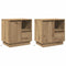 vidaXL Bedside Cabinets with LED 2 pcs Artisan Oak 50x34,5x50 cm