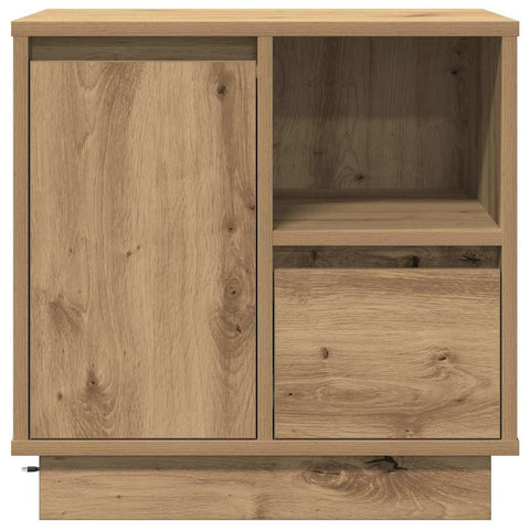 vidaXL Bedside Cabinets with LED 2 pcs Artisan Oak 50x34,5x50 cm