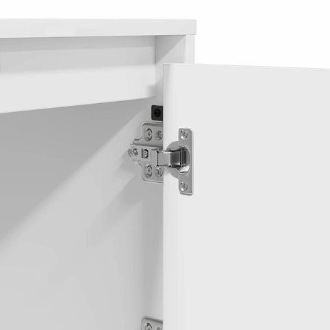 vidaXL Bedside Cabinet with LED Lights White 39x34,5x50 cm