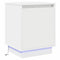vidaXL Bedside Cabinet with LED Lights White 39x34,5x50 cm