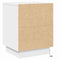 vidaXL Bedside Cabinet with LED Lights White 39x34,5x50 cm