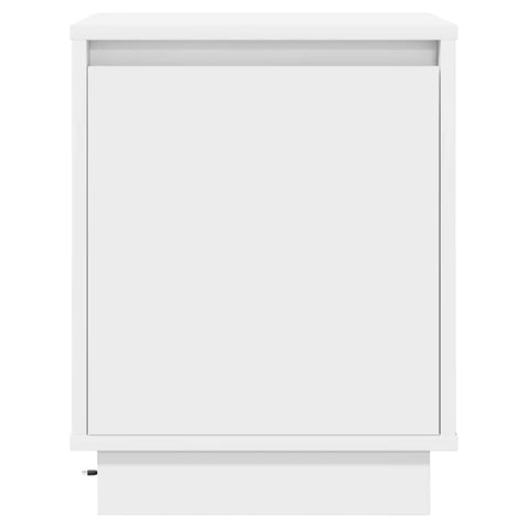 vidaXL Bedside Cabinet with LED Lights White 39x34,5x50 cm