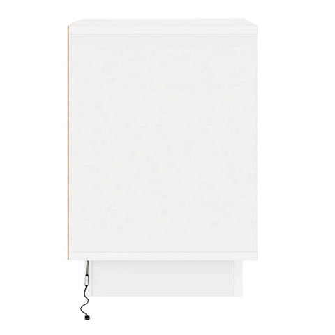 vidaXL Bedside Cabinet with LED Lights White 39x34,5x50 cm
